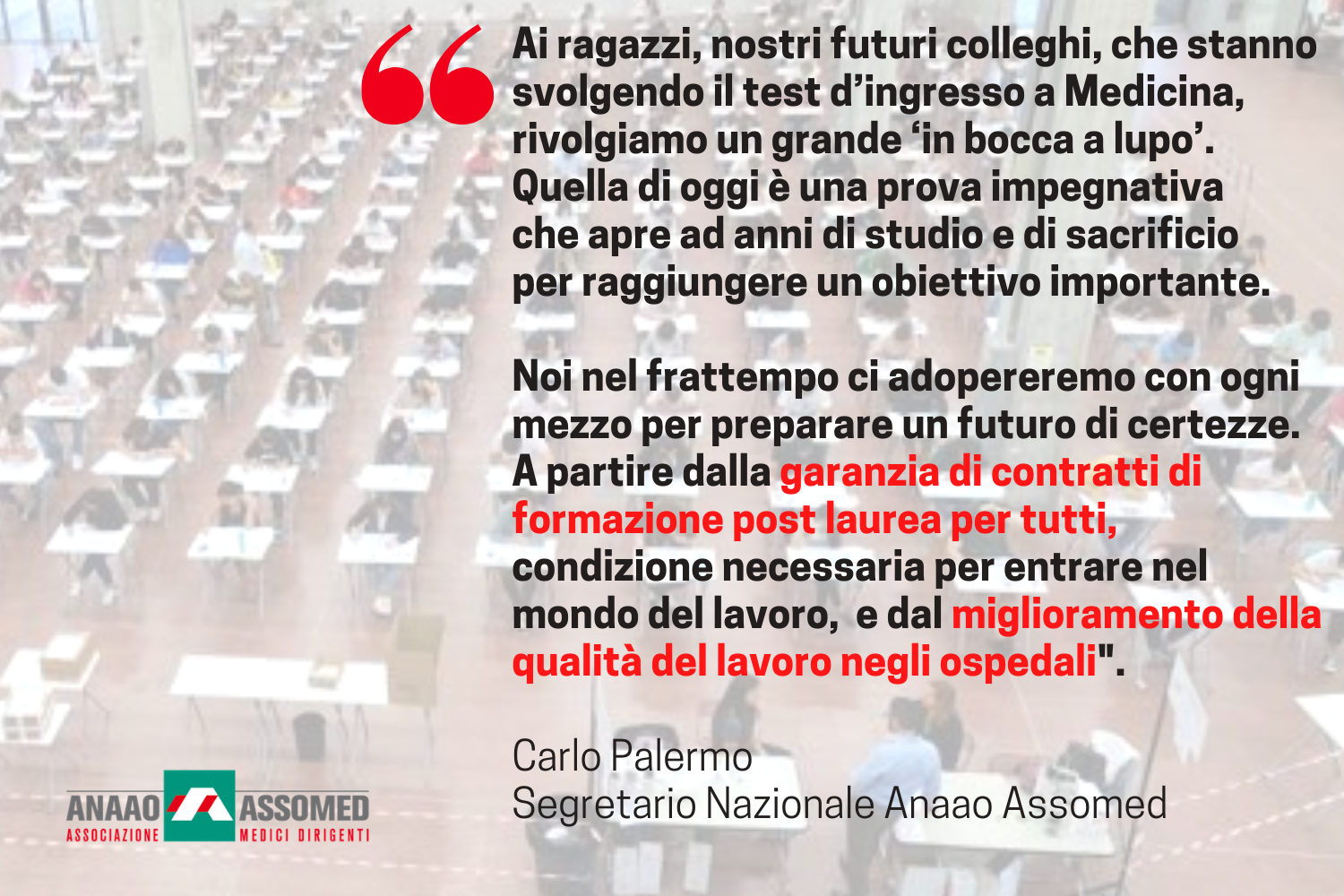 Test Medicina In Bocca Al Lupo Ai Colleghi Di Domani Il Nostro Impegno Per Un Futuro Di Certezze